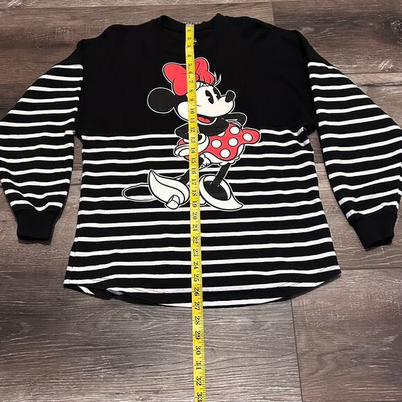 Disney Store Parks Spirit Jersey Minnie Mouse Forever Black White Striped,XSmall - Picture 8 of 9
